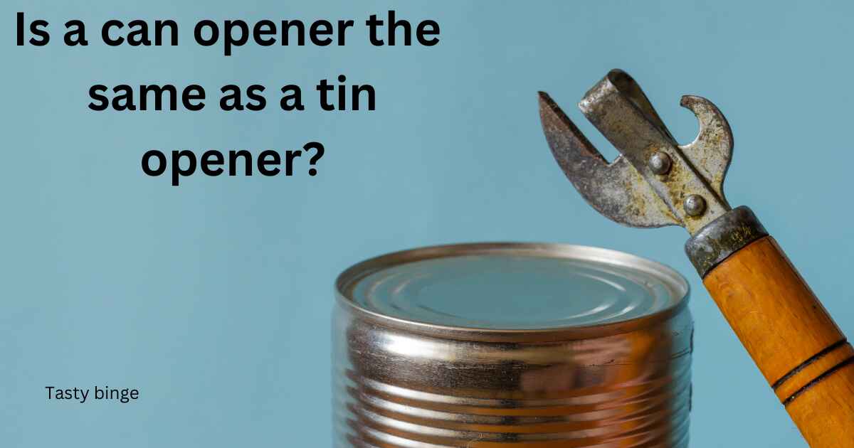 Is a can opener the same as a tin opener?